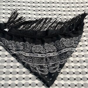 Spirit Black and White Paisley Bandana